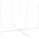 Z-Bar LED 51.9 inch Silver Pendant Ceiling Light, Cross